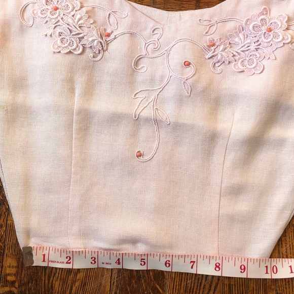 Stunning 1950s light lilac linen crop top - Picture 5 of 5